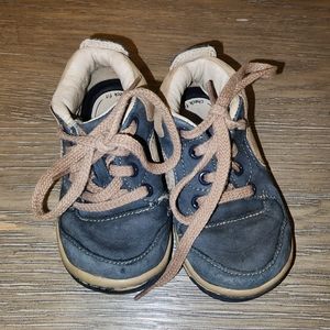 Baby Boy's Stride Rite SRT Kenny US size 5.5XW blue brown laced